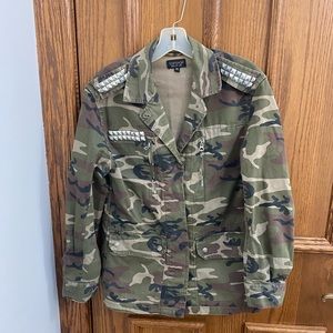 Topshop Camouflage Military Jacket